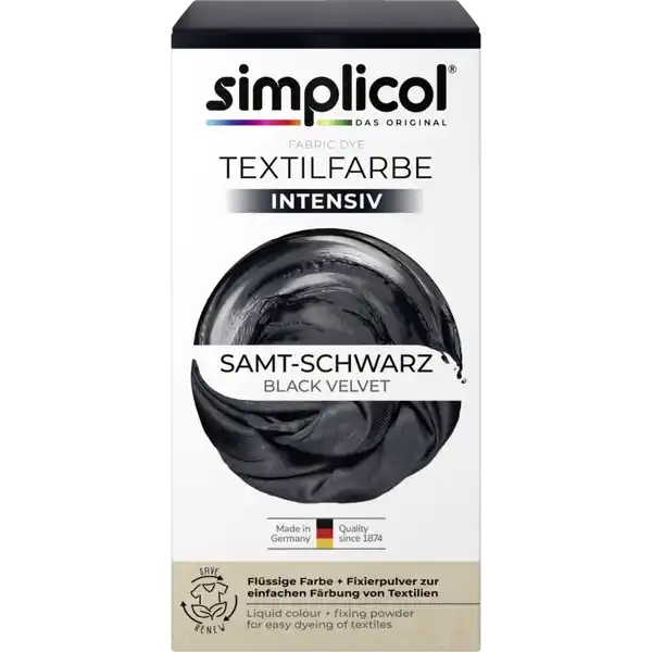 Textilfarbe intensiv Samt-Schwarz