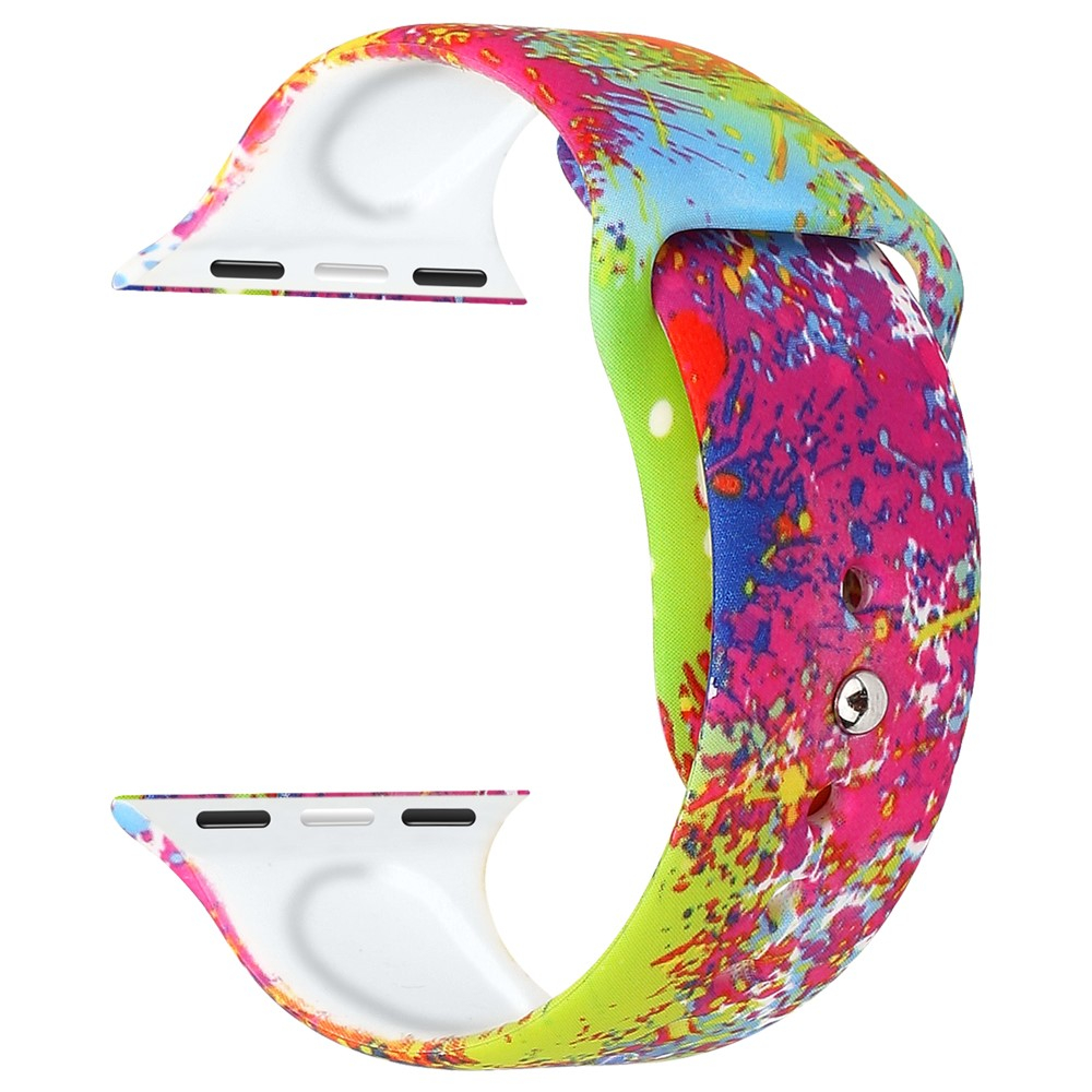 Apple Watch (42/41/40/38 mm) Silikon Sport Armband (Gelenkumfang 157 - 197mm) - Paint Splash