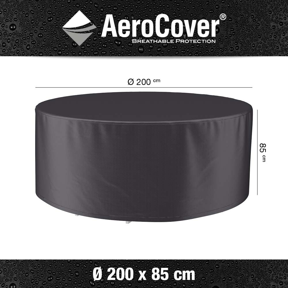 Housse de protection respirante pour table de jardin pour table ø200xh85 cm
