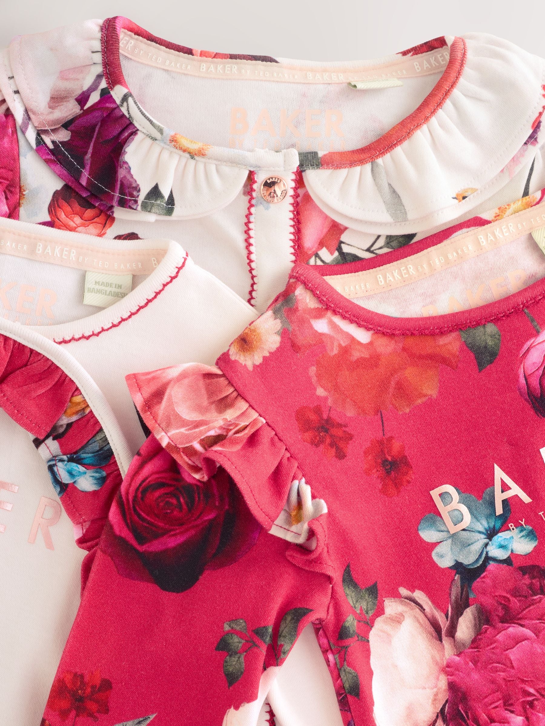 Rood - Baker by Ted Baker - 3 Babypyjama's