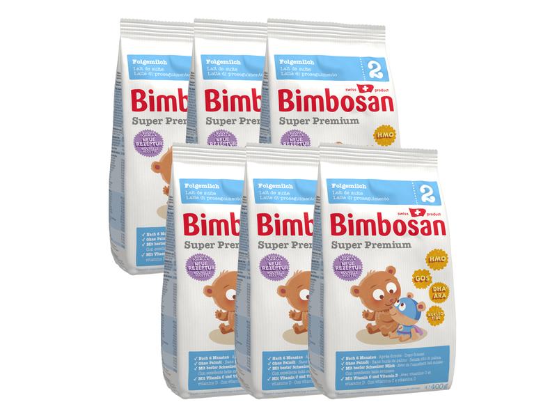 Bimbosan Folgemilch Super Premium 2 Auffüllpack 6x 400 g Erstklassige Folgemilch Nachfüllung
