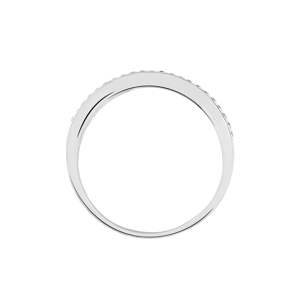 Bague Agathon Or Blanc Oxyde De Zirconium