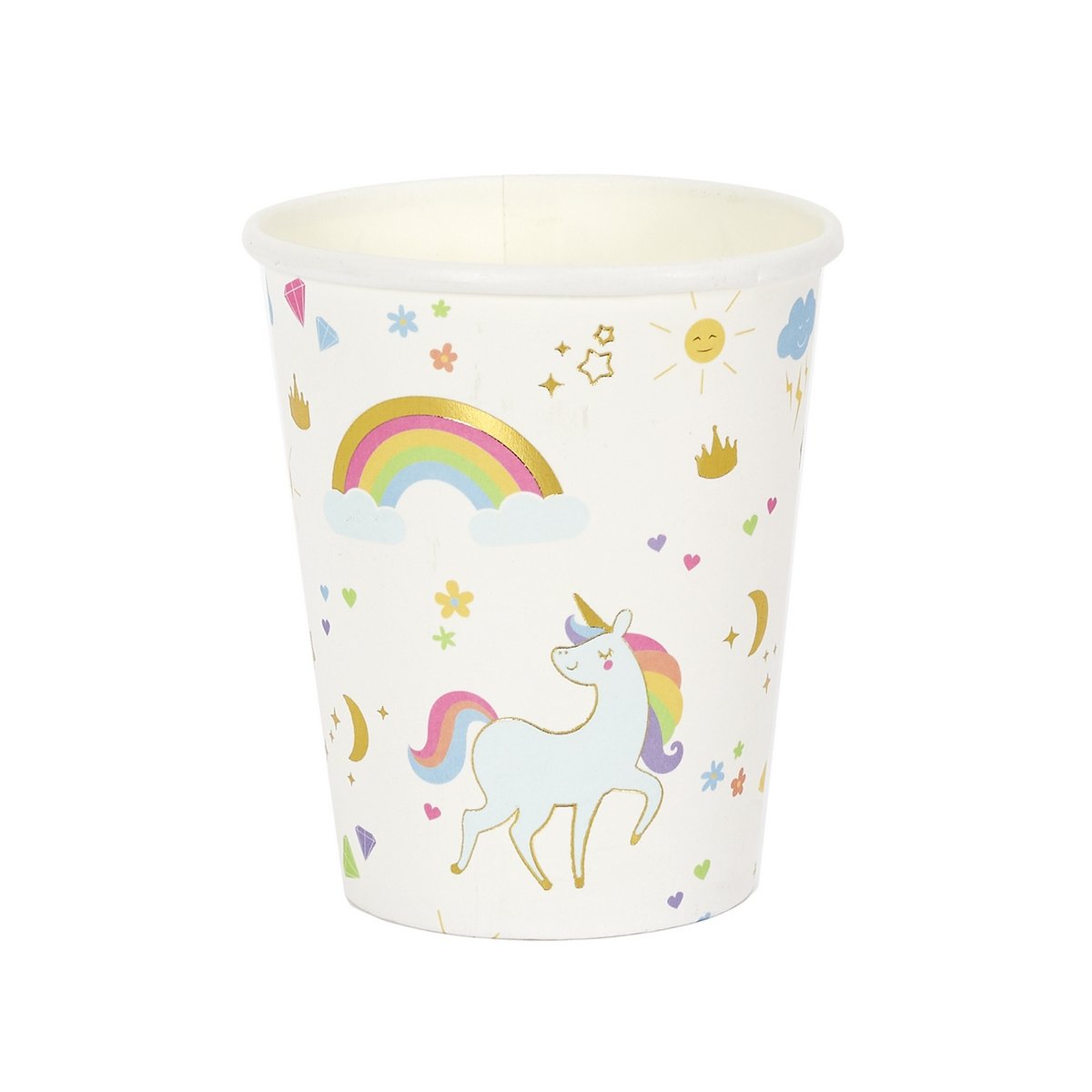 6 verres en carton Licorne