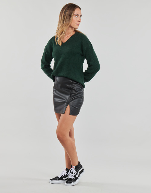 Only - ONLLENI FAUX LEATHER SLIT SKIRT PNT - Noir