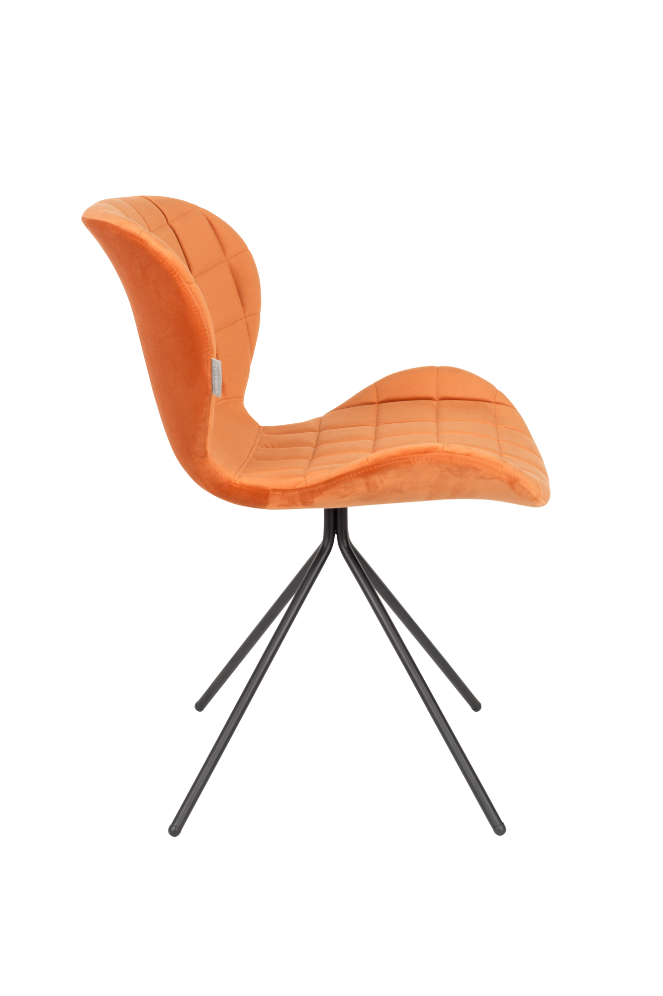 Zuiver OMG Velvet Eetkamerstoel - Set van 2 Zuiver OMG Velvet Eetkamerstoel Oranje - Set van 2