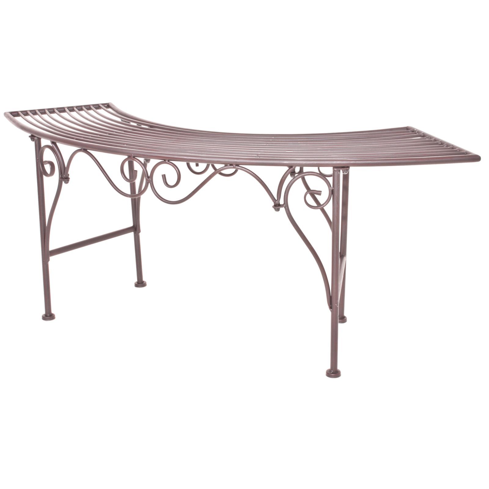 Bogenbank FUEGO - Rostoptik - Eisen - 125 cm breit