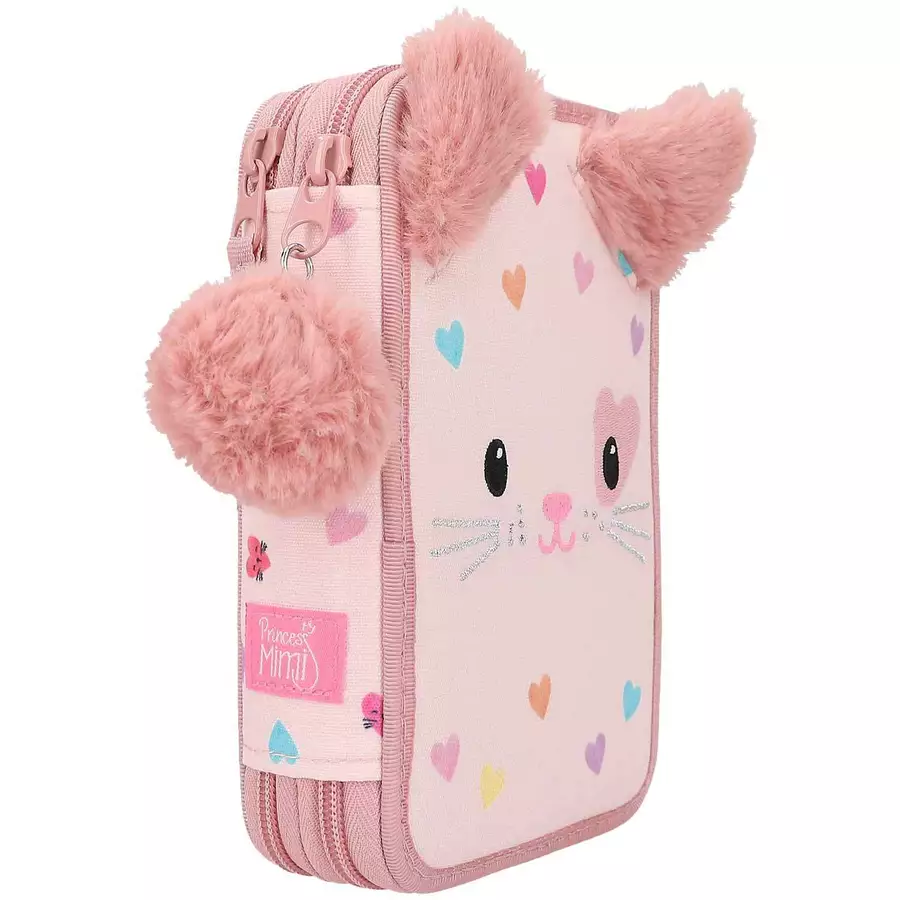 Depesche 2-Fach Federtasche KITTY LOVE Princess Mimi 19 x 12 x 5,5 cm rosa