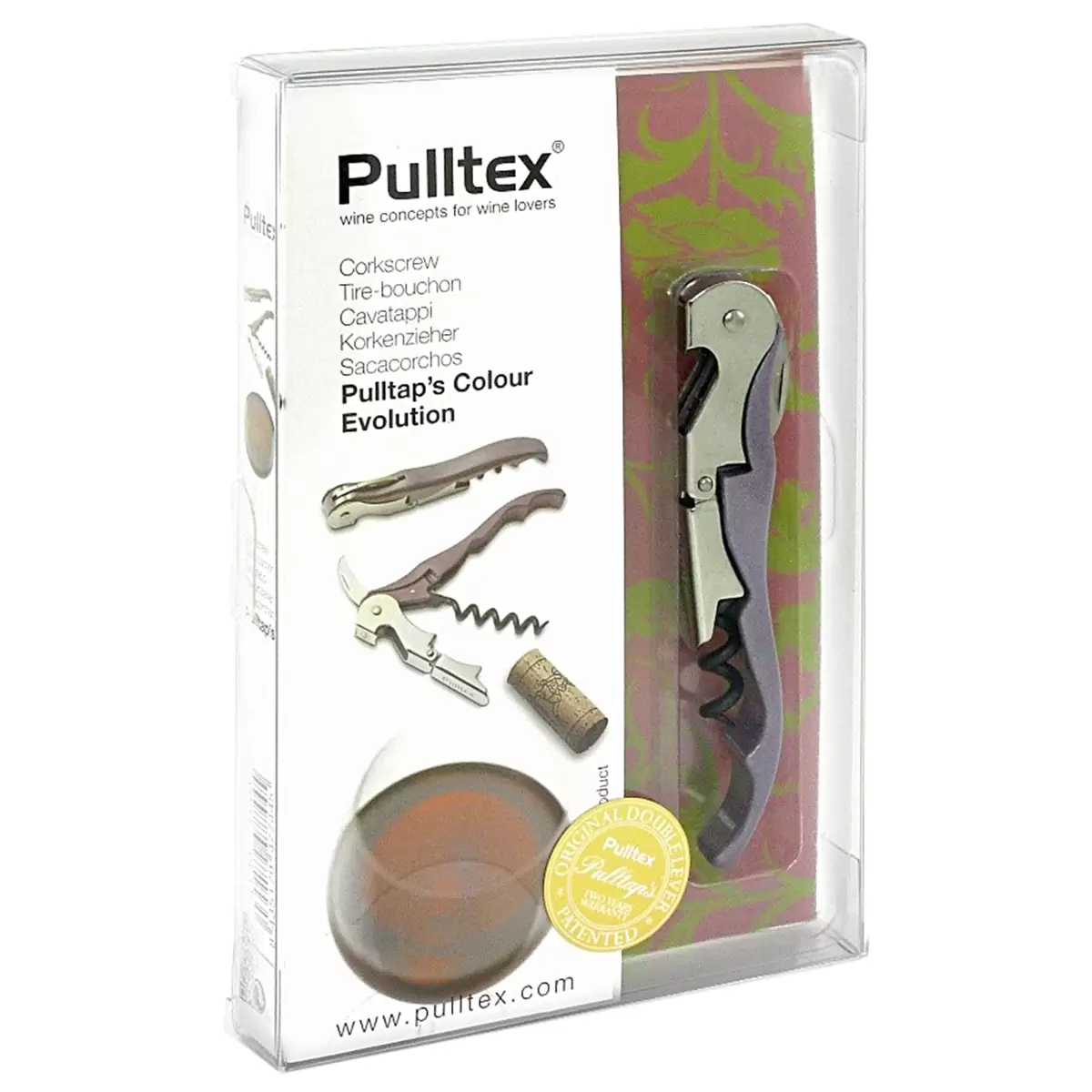 Korkenzieher Pulltex violett Hellblau