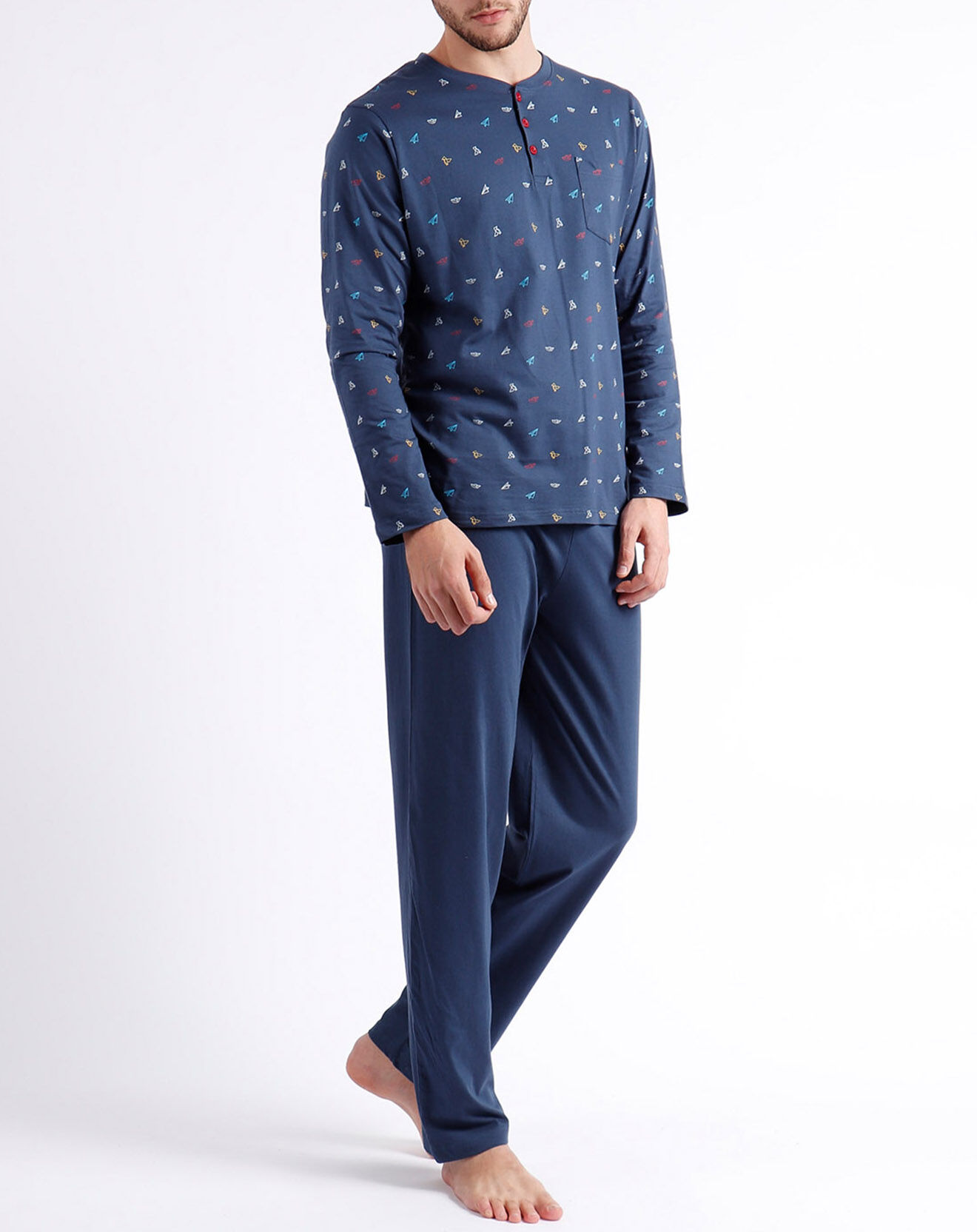 Admas Pyjama Origami bleu denim