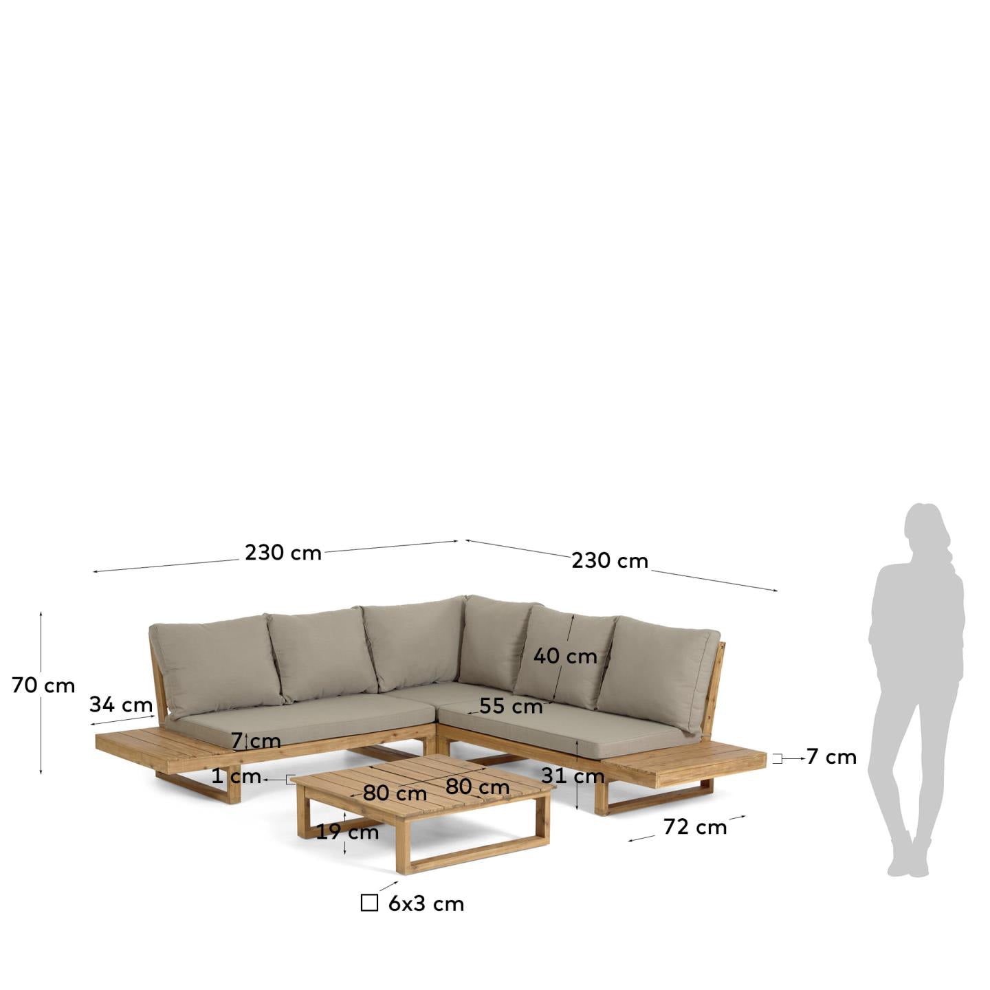 Kave Home Flaviina Loungebank