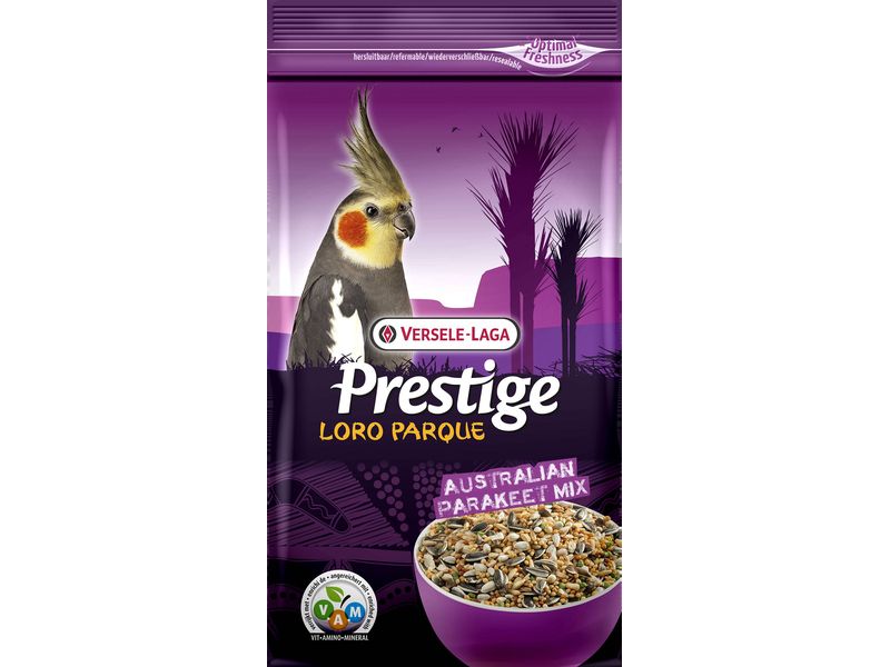 Versele Laga Ziervogelfutter Prestige Loro Parque Mix, 1 kg Angereicherte Samenmischung für Australische Grosssittiche