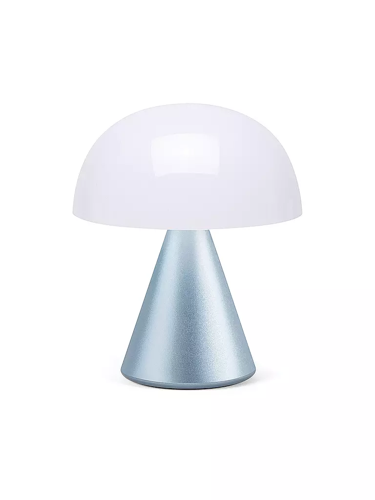 LEXON LED Lampe MINA M 11cm Light Blue hellblau