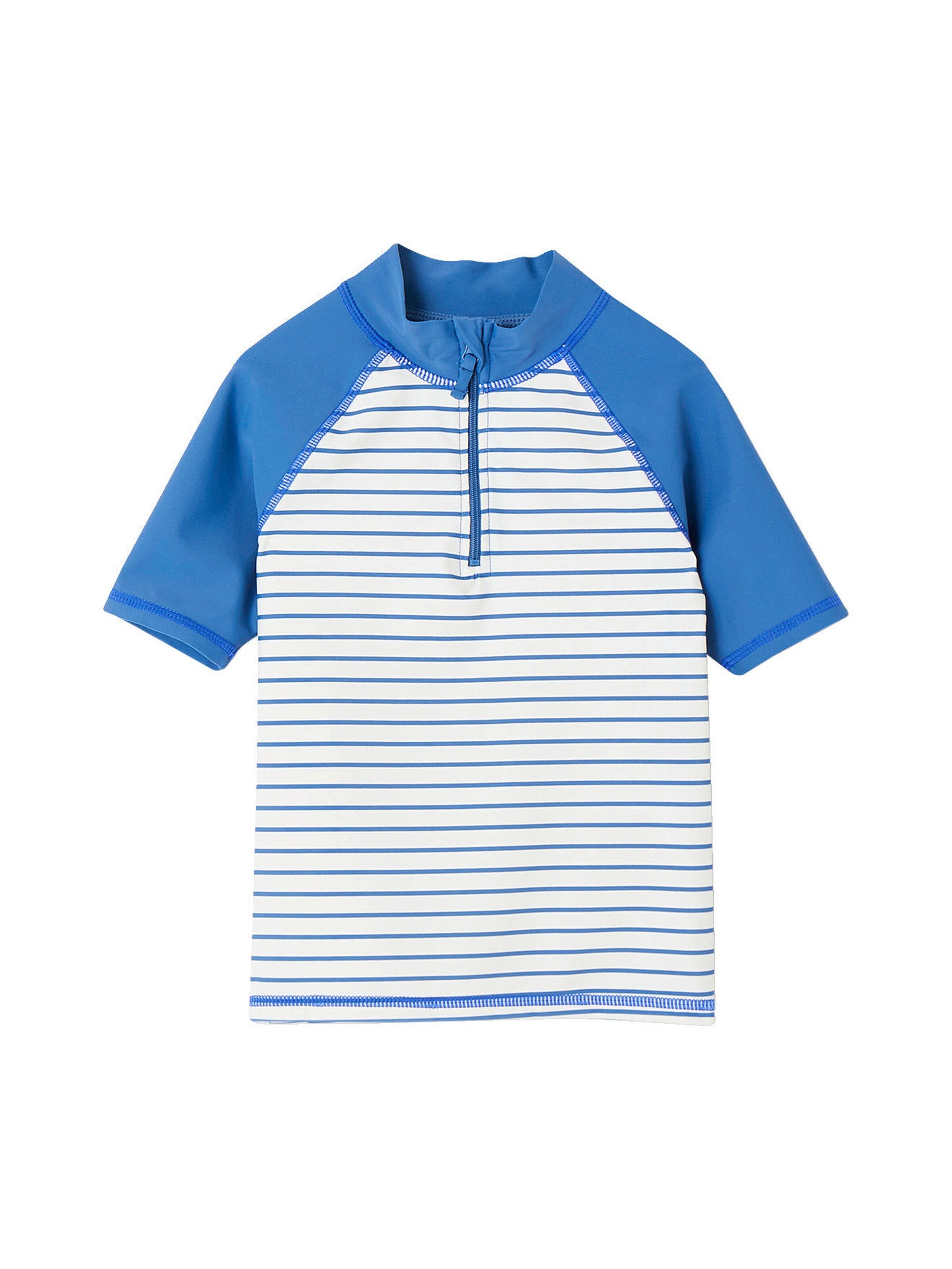 Vertbaudet Jungen Strand-Set: Badeshirt & Boxershorts mit UV-Schutz azurblau