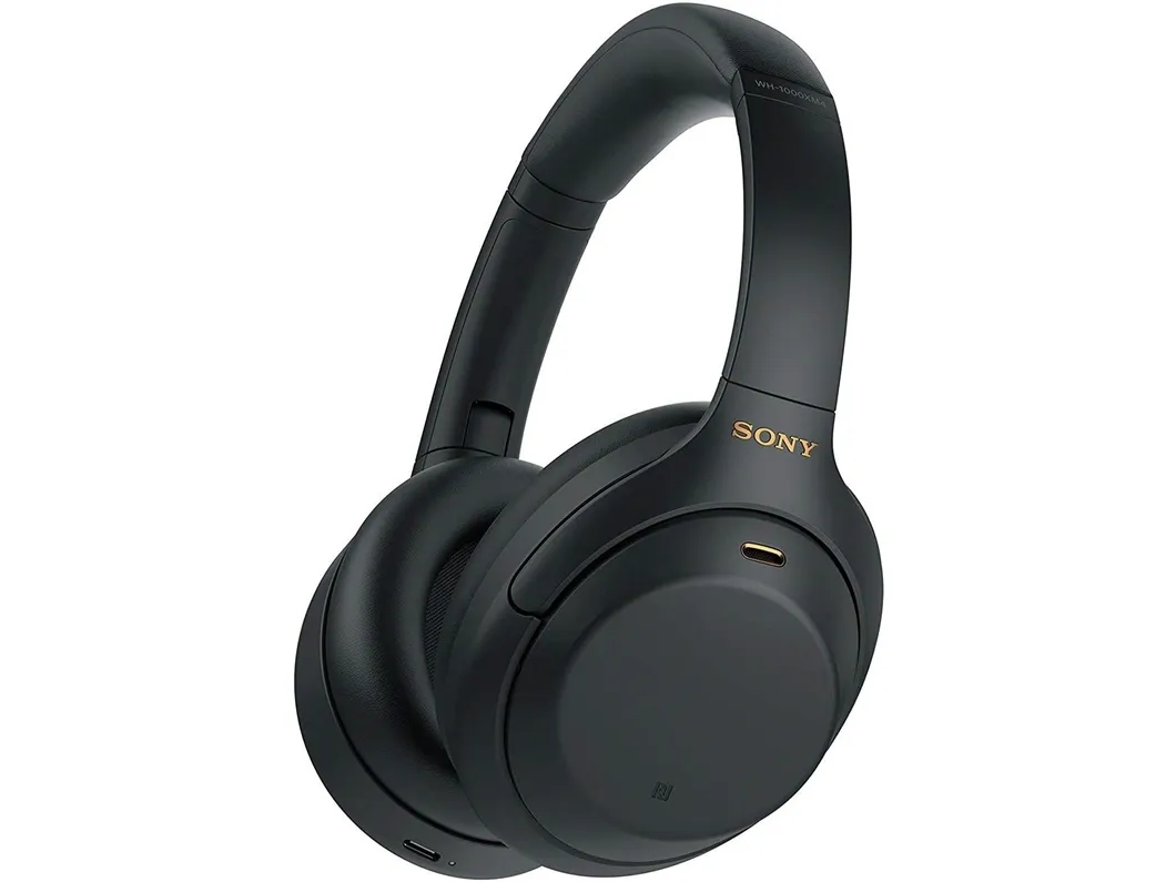 Sony WH-1000XM4 - Hovedtelefoner med mik. - fuld størrelse - Bluetooth - trådløs, kablet - NFC - aktiv støjfjerning - 3,5 mm jackstik - sort