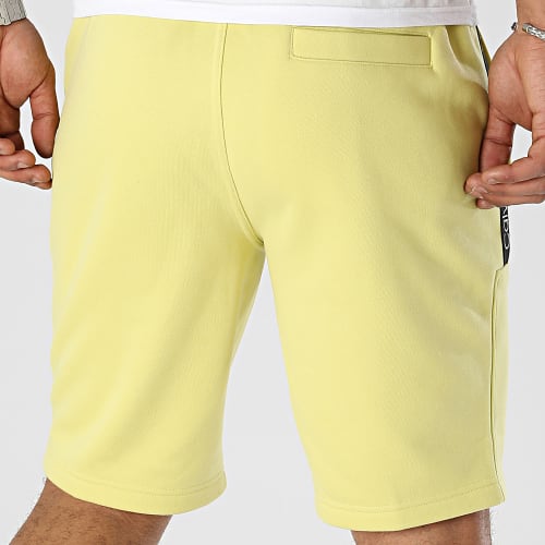 Short Jogging A Bandes 3401 Jaune