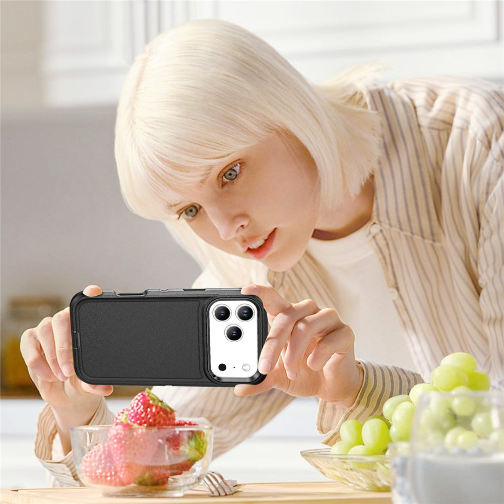 iPhone 17 Pro Outdoor Hybrid Schutz Hülle Defender - Schwarz