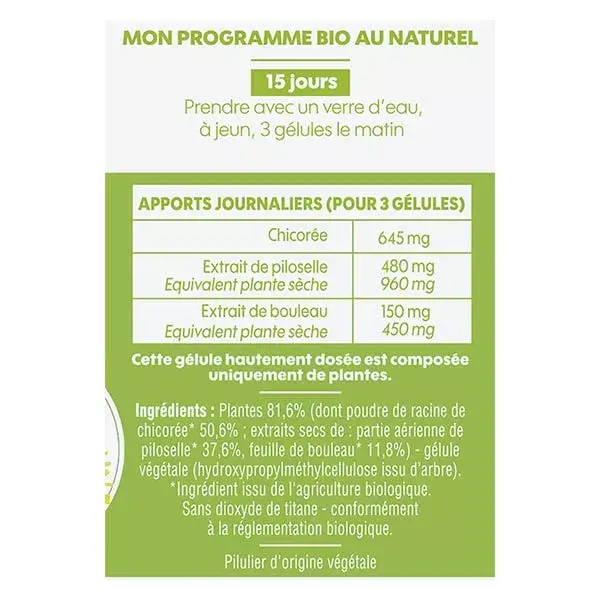 Biosens Organic Water Excess Drainage 45 Cápsulas Vegetais
