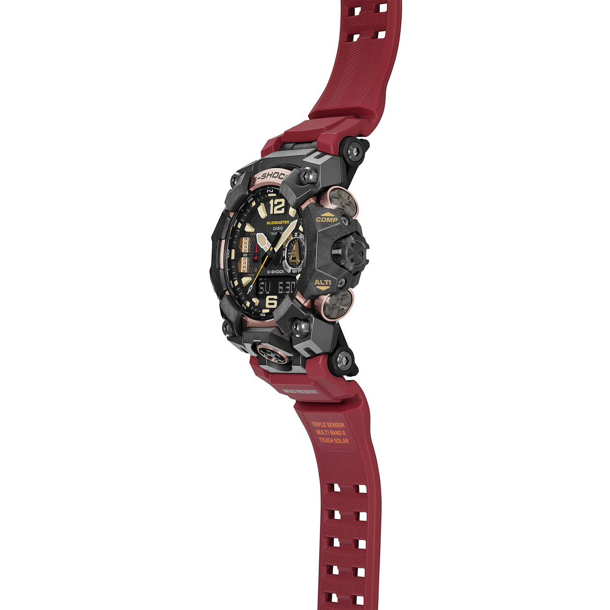 Montre CASIO G-SHOCK homme bracelet résine bordeaux