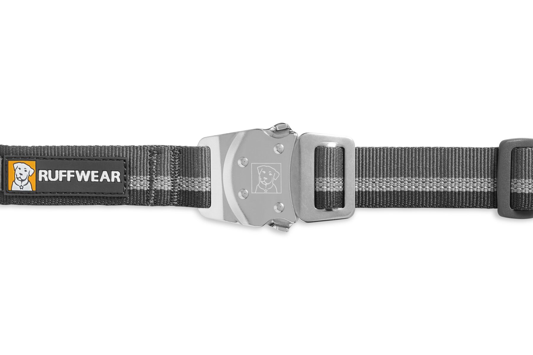 Collier top rope™ avec boucle en métal et sangle solide et comfortable. Couleur: granite gray (gris), taille: s (28-36cm)