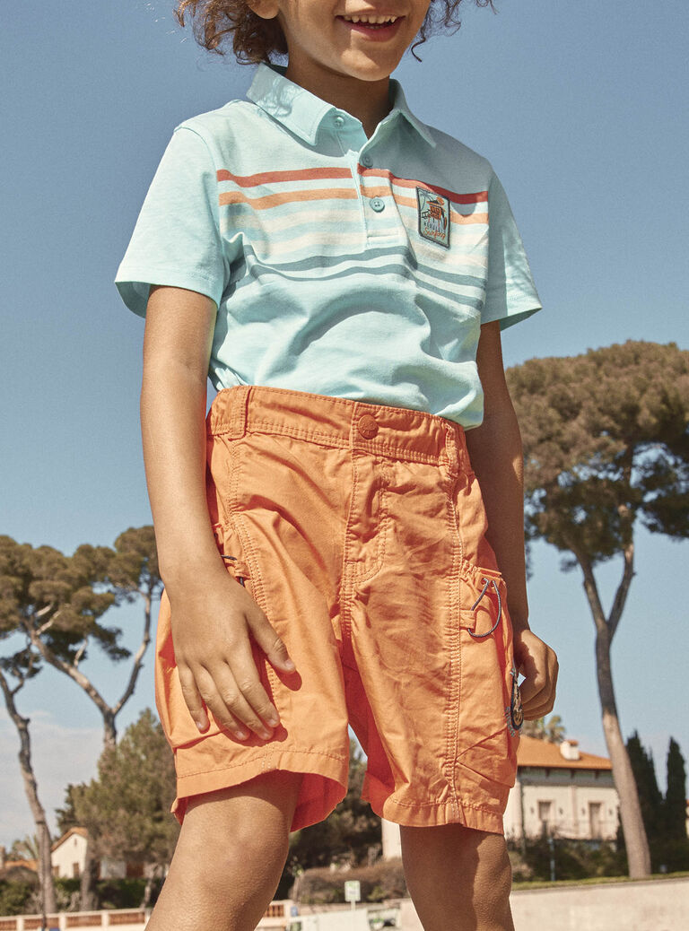 Short papaye en popeline