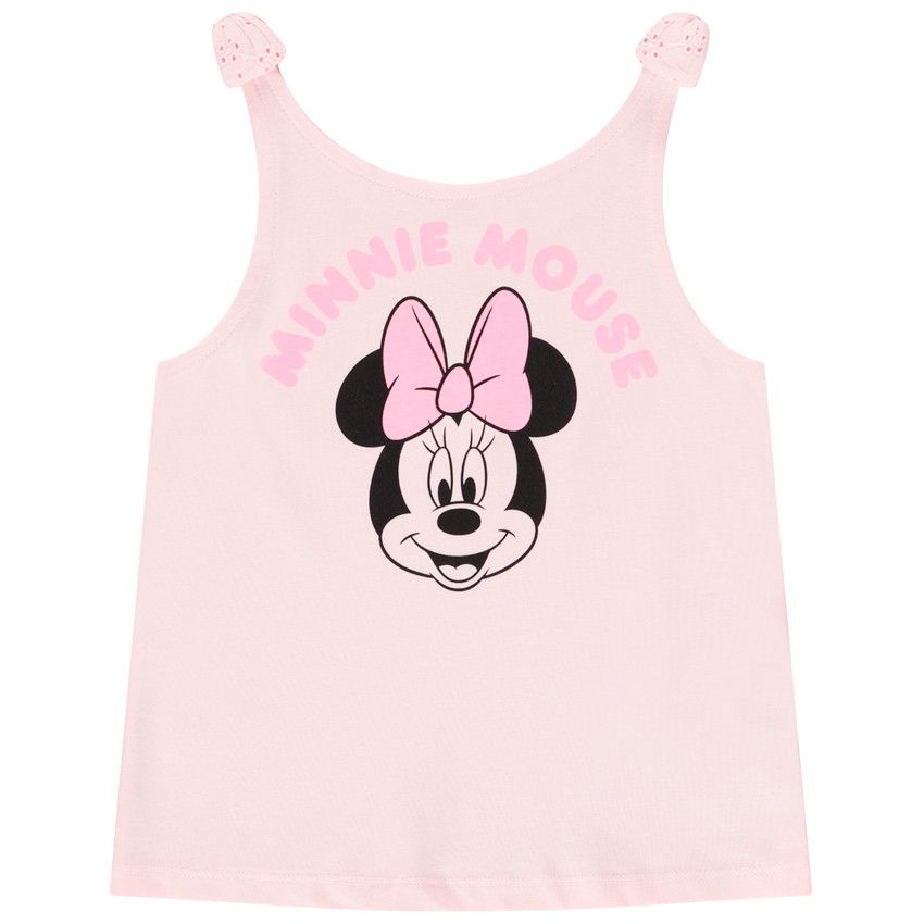 Débardeur à maille fantaisie Minnie Disney pour fille - Rose
