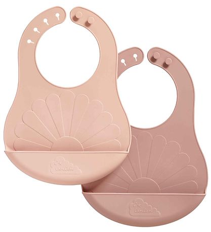 Cam Cam Lätzchen - Silikon - 2er-Pack - Blume - Rose Mix