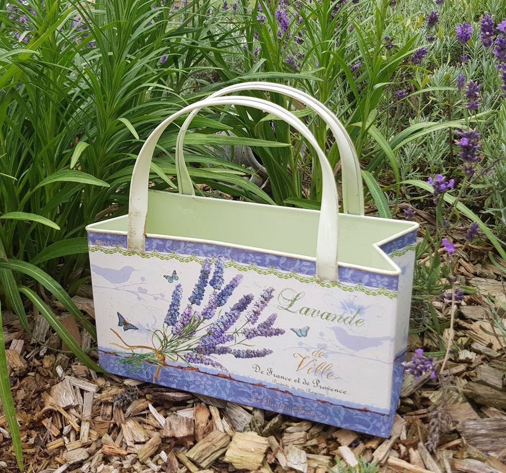 Ambiente Haus Übertopf »Lavendel - Tasche aus Metall«