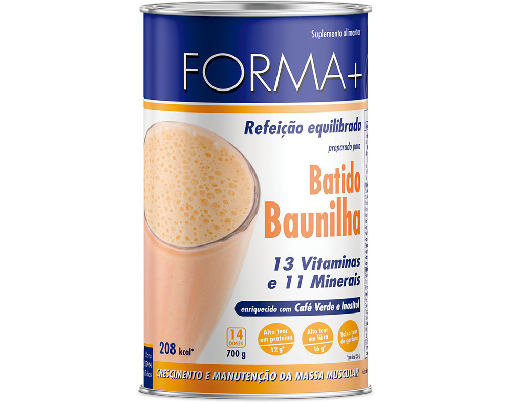 BATIDO FORMA   BAUNILHA COM CLA 700G