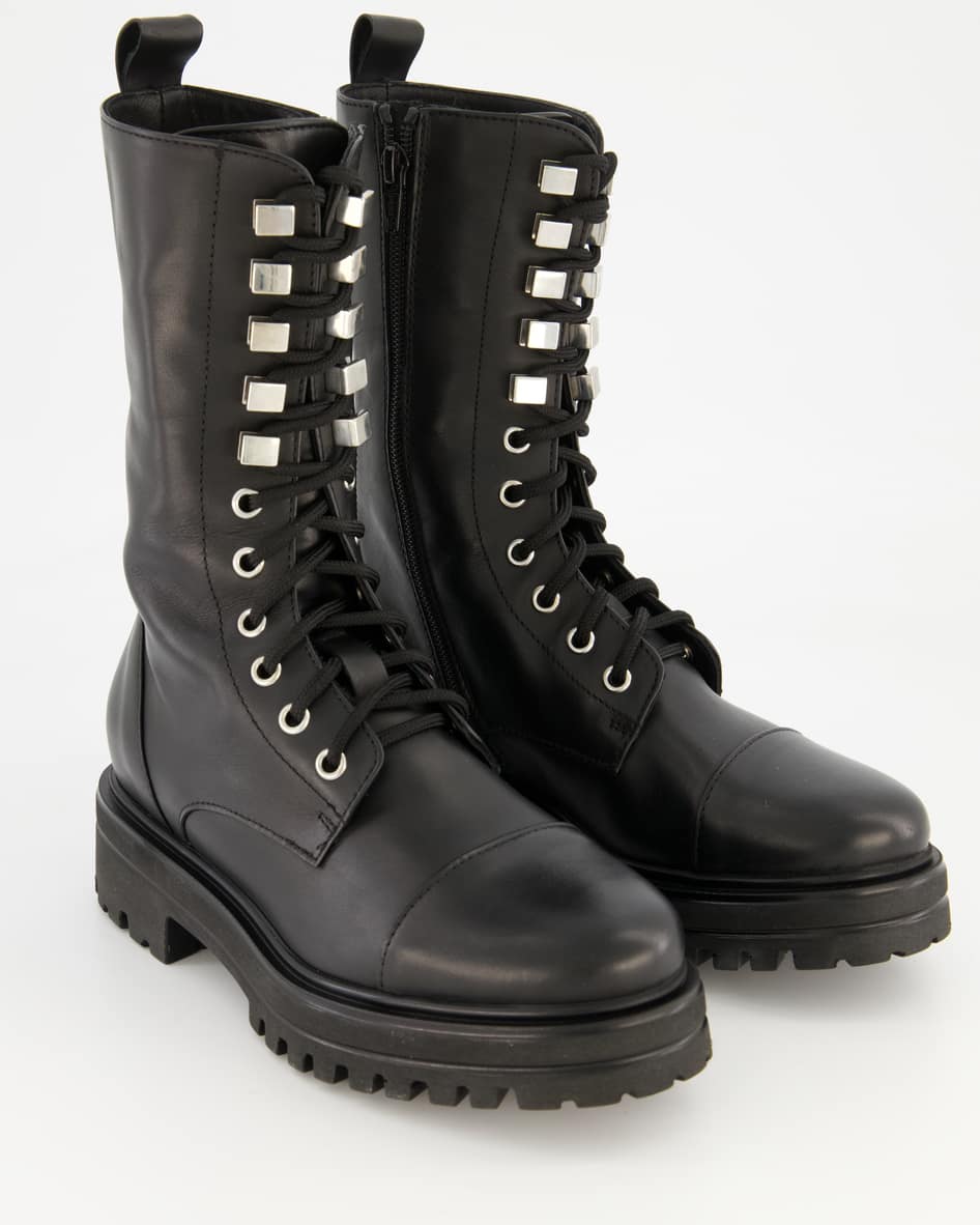 Crown Schnürstiefel Schnürstiefel in Schwarz
