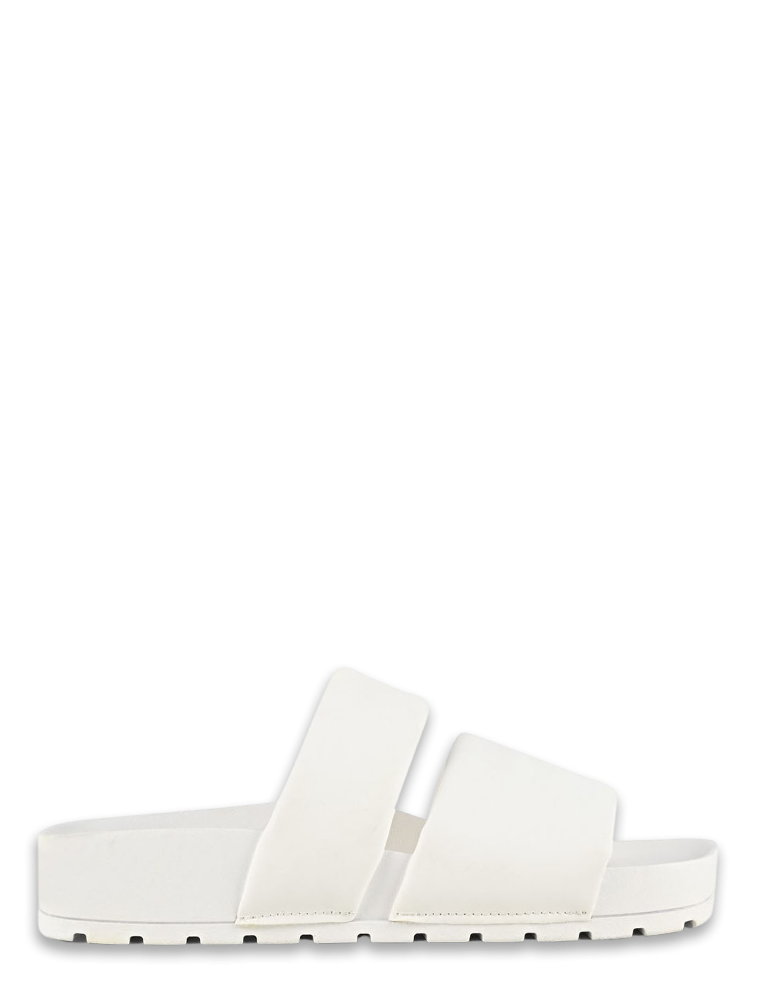 colors of california Claquettes two band square sole slide white Pour Femme
