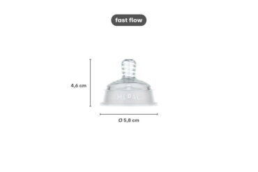 Mepal Mio set flesspenen 2-delig fast flow - transparant
