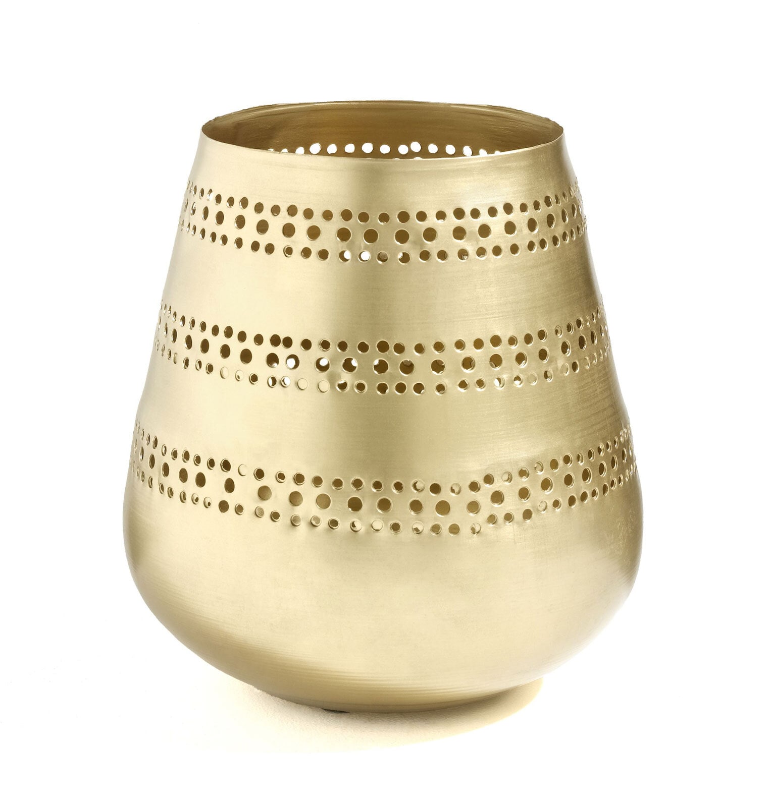 casaNOVA Windlicht 16 cm goldfarbig