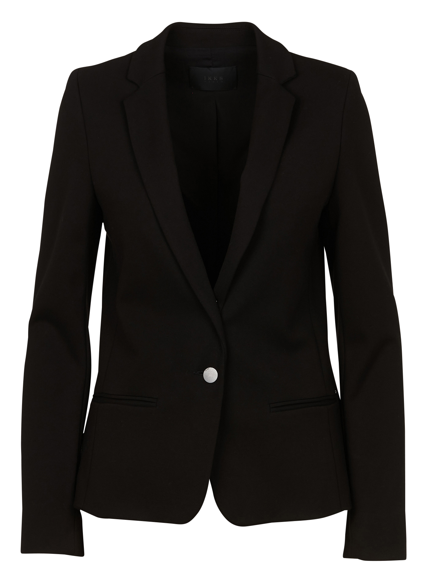 Veste tailleur cintrée en maille | Noir