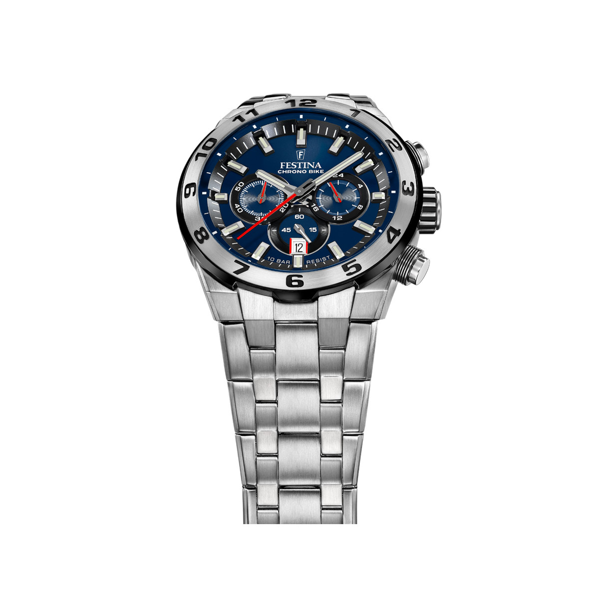 Montre FESTINA chrono Bike homme chronographe, bracelet acier