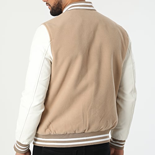 Veste Teddy Beige Blanc
