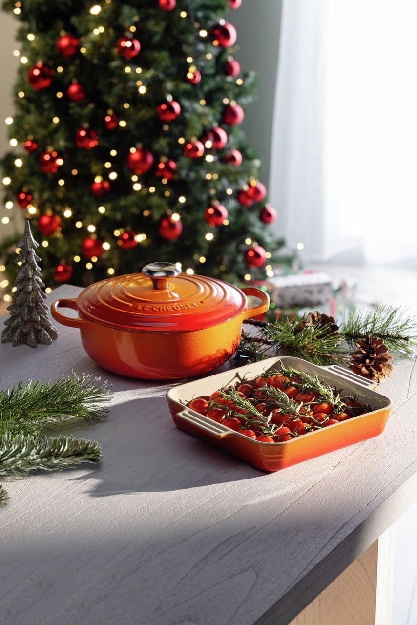 LE CREUSET Sauteuse 24cm Ofenrot SIGNATURE
