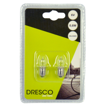 Dresco fietslampjes halogeen 6V 2st