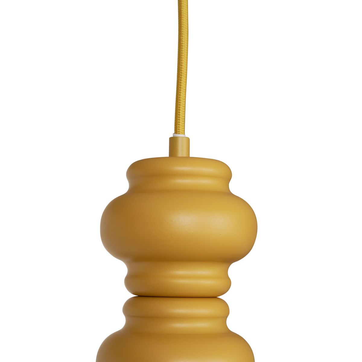 Retro hanglamp okergeel met mat glas 3-lichts - Fedde