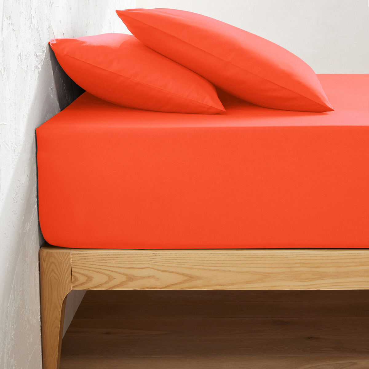 LA REDOUTE INTERIEURS<br>Lençol de baixo liso em tecido tergal, dobra de 32 cm, Scenario