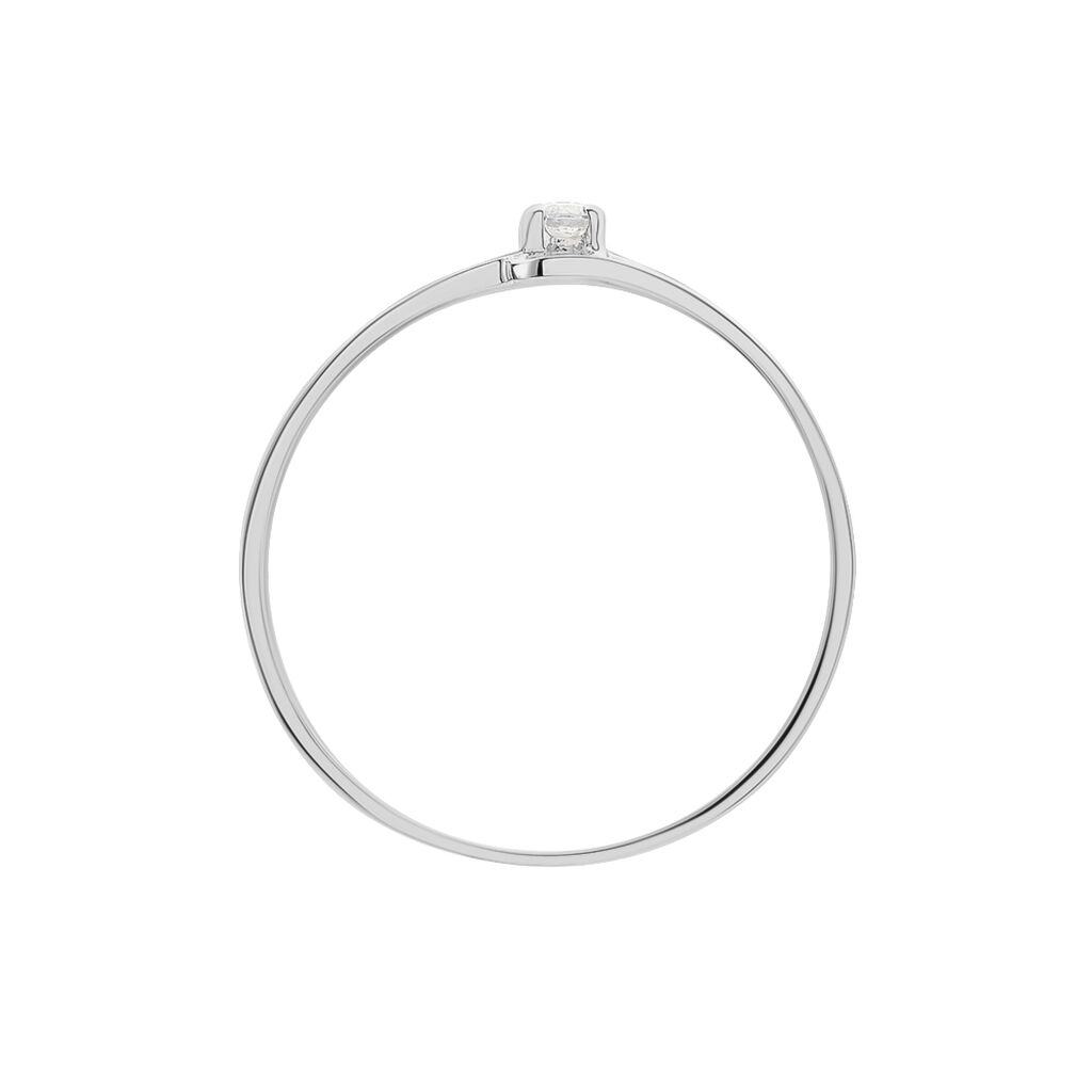 Bague Nesryne Or Blanc Oxyde De Zirconium