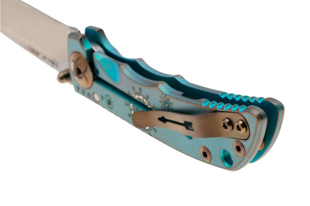 Spartan Harsey Folder 3.25 SF10SWBL-PL-DOC-GR, Stonewashed CPM MagnaCut, Plague Doctor Green/Bronze Anodized Titanium zakmes