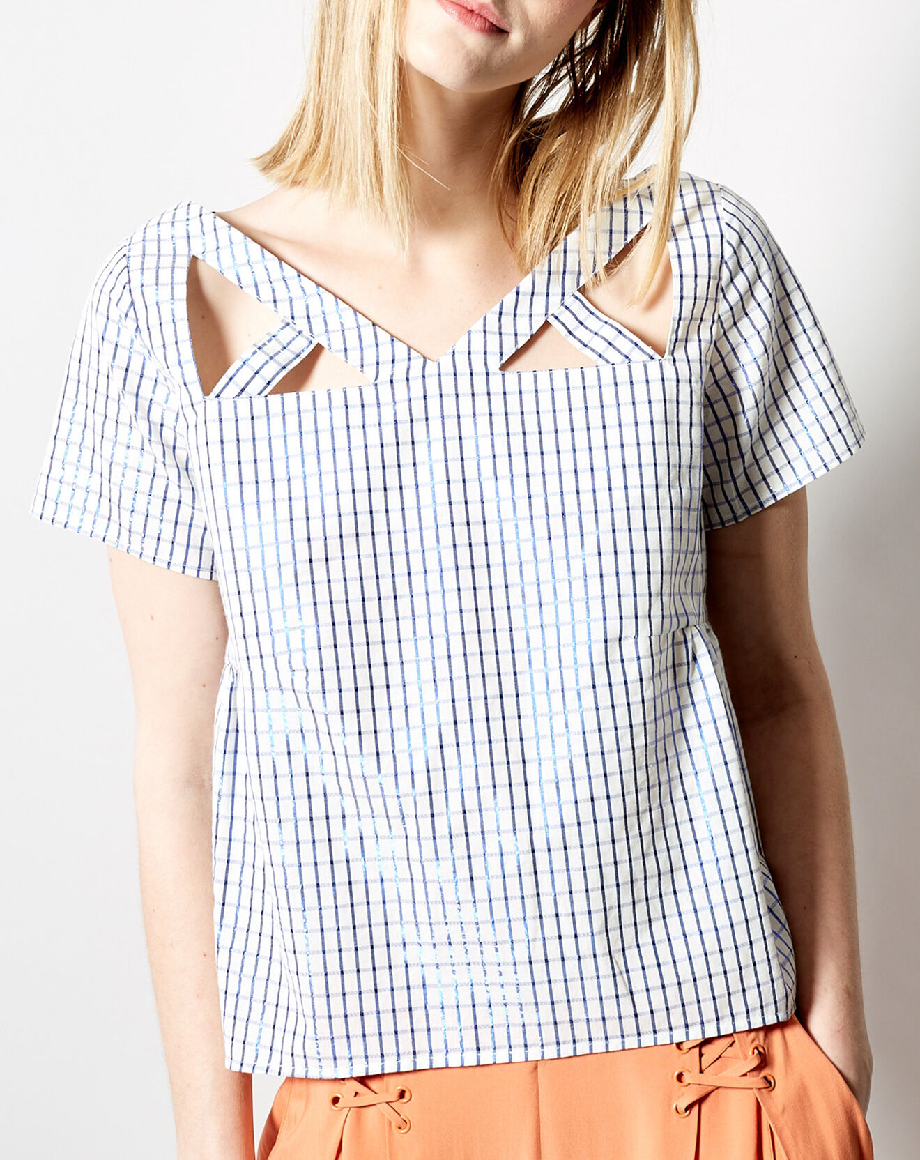 Karl Marc John Top Toujours imprimé bleu