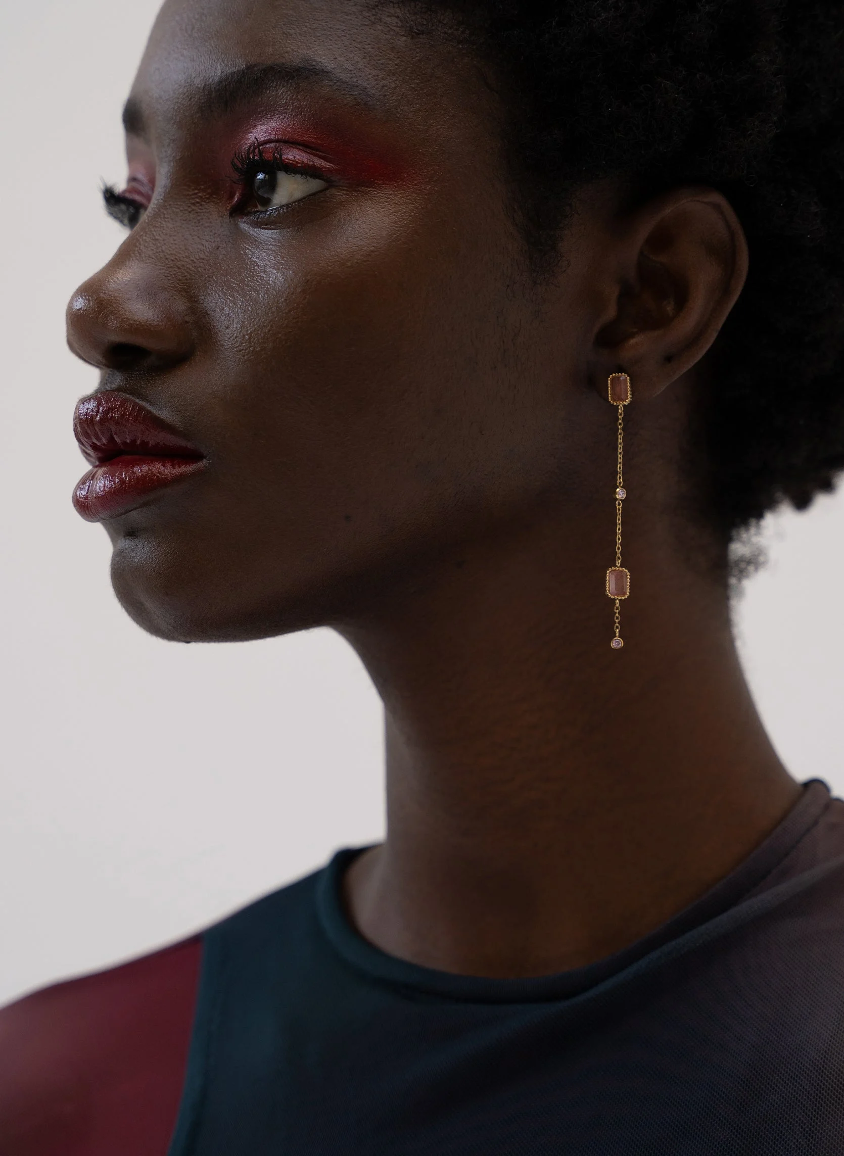CRONOS - Boucles d'oreilles pendantes cronos | Vert