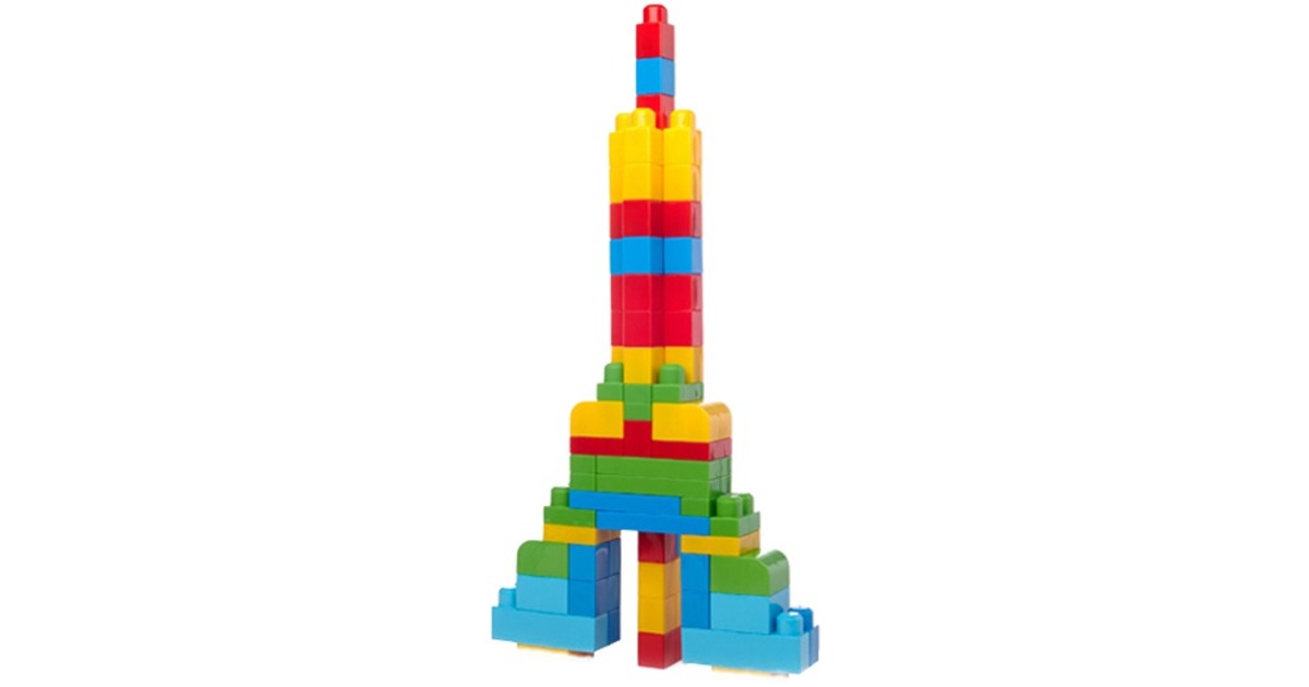 MattelFirst Builders - Big Building Bag (Classic), 60 stuks Constructiespeelgoed  (DCH55)