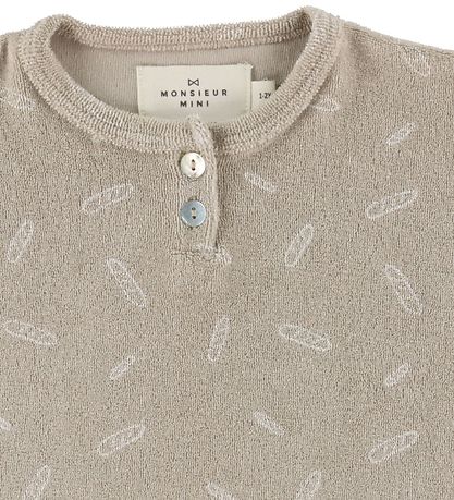 Monsieur Mini Sommerstrampler - Terry - Beiges Baguette