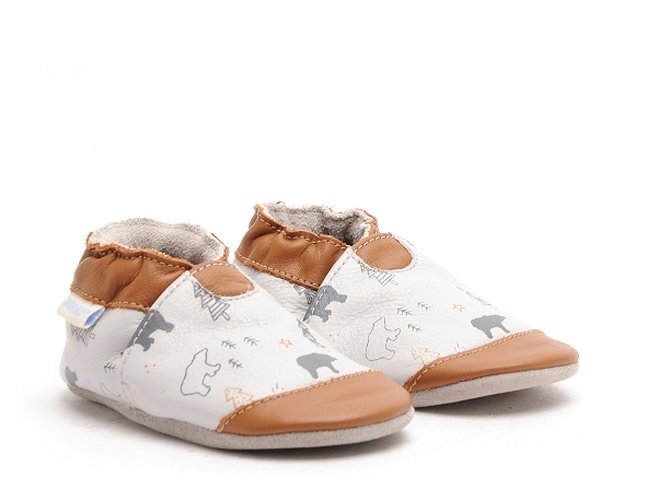 Robeez chaussons bebe wintering bear gris