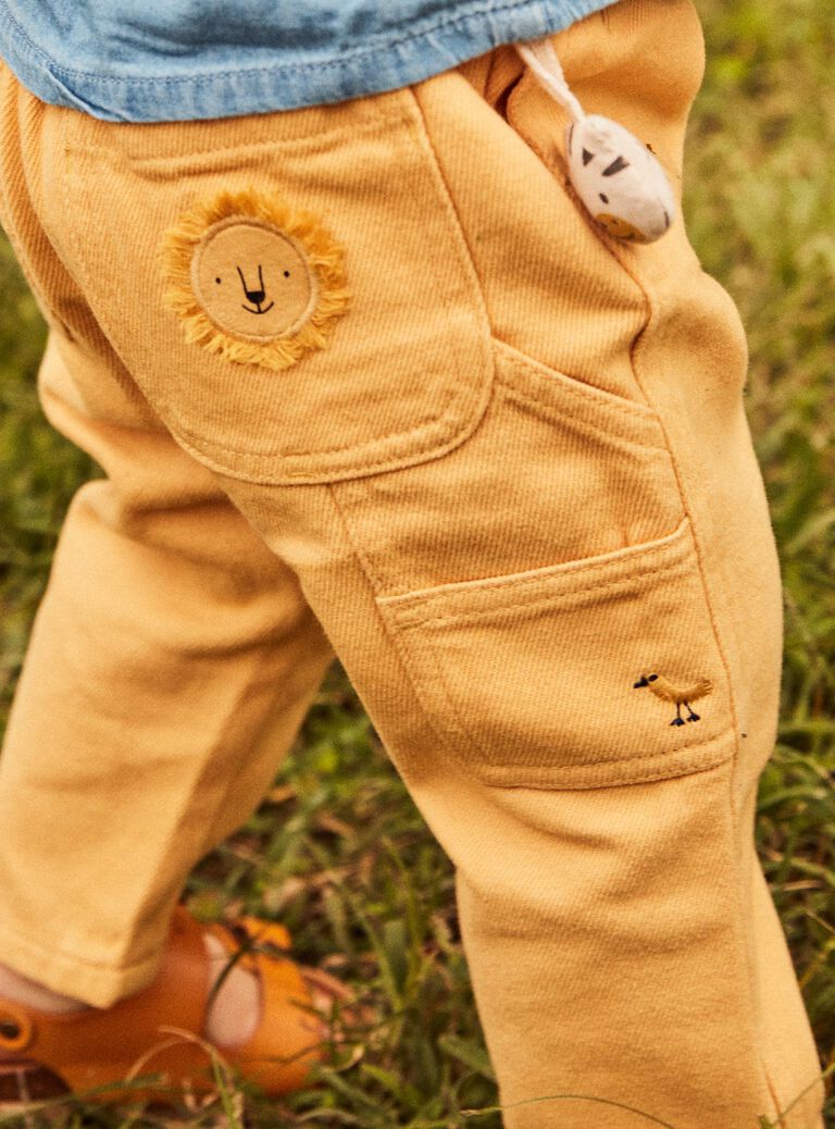 Pantalon en twill jaune