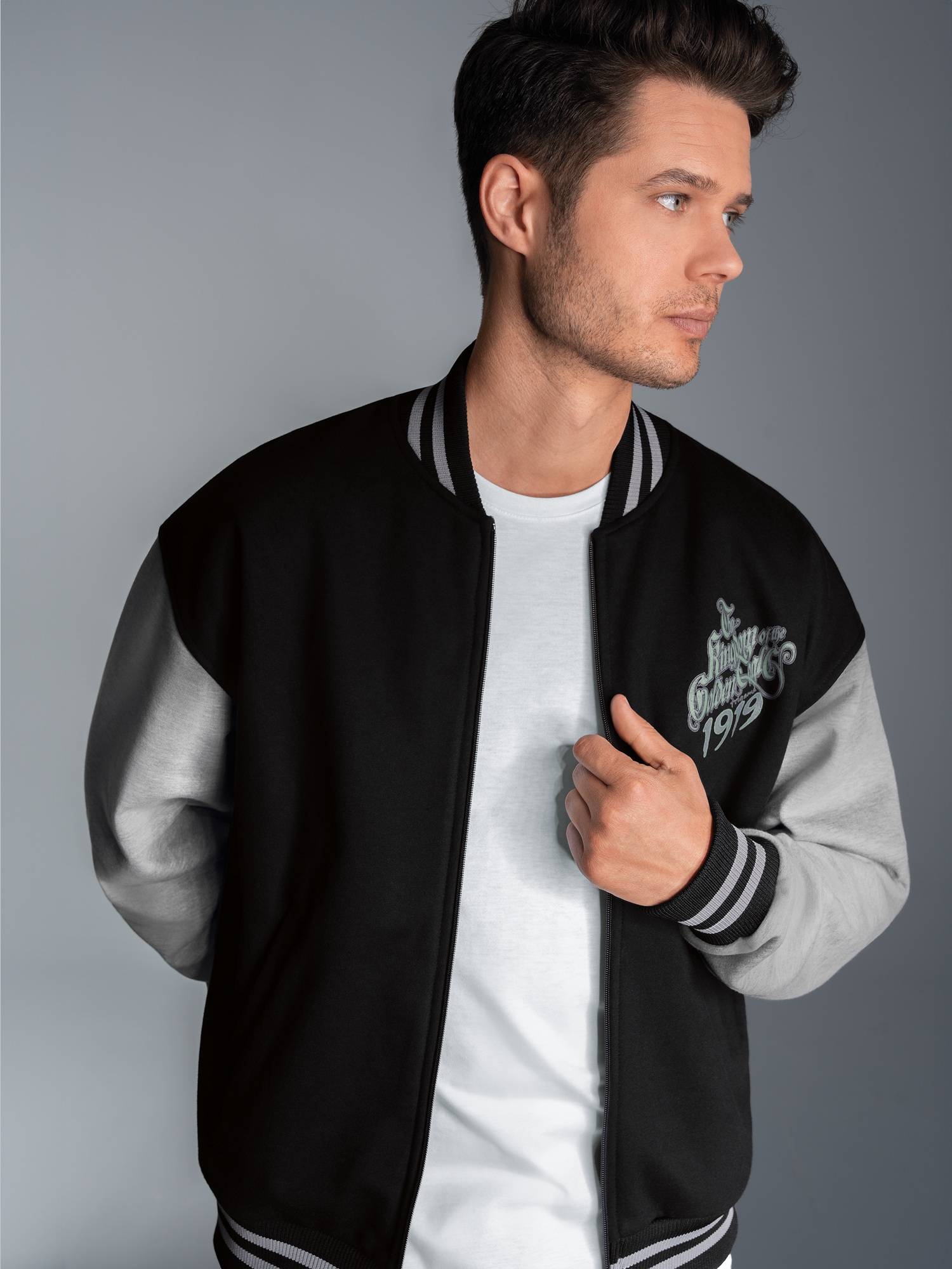 Tracksuit mit großem Adler-Rückenprint Schwarz