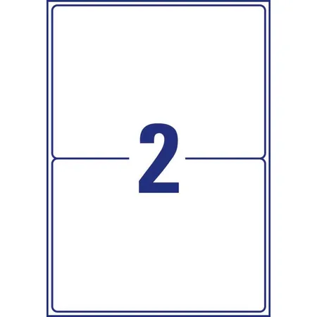 Avery Zweckform L7996-25 Versandetiketten,A4 199,6 x 143,5 mm, 25 Bogen/50 Etiketten, weiß