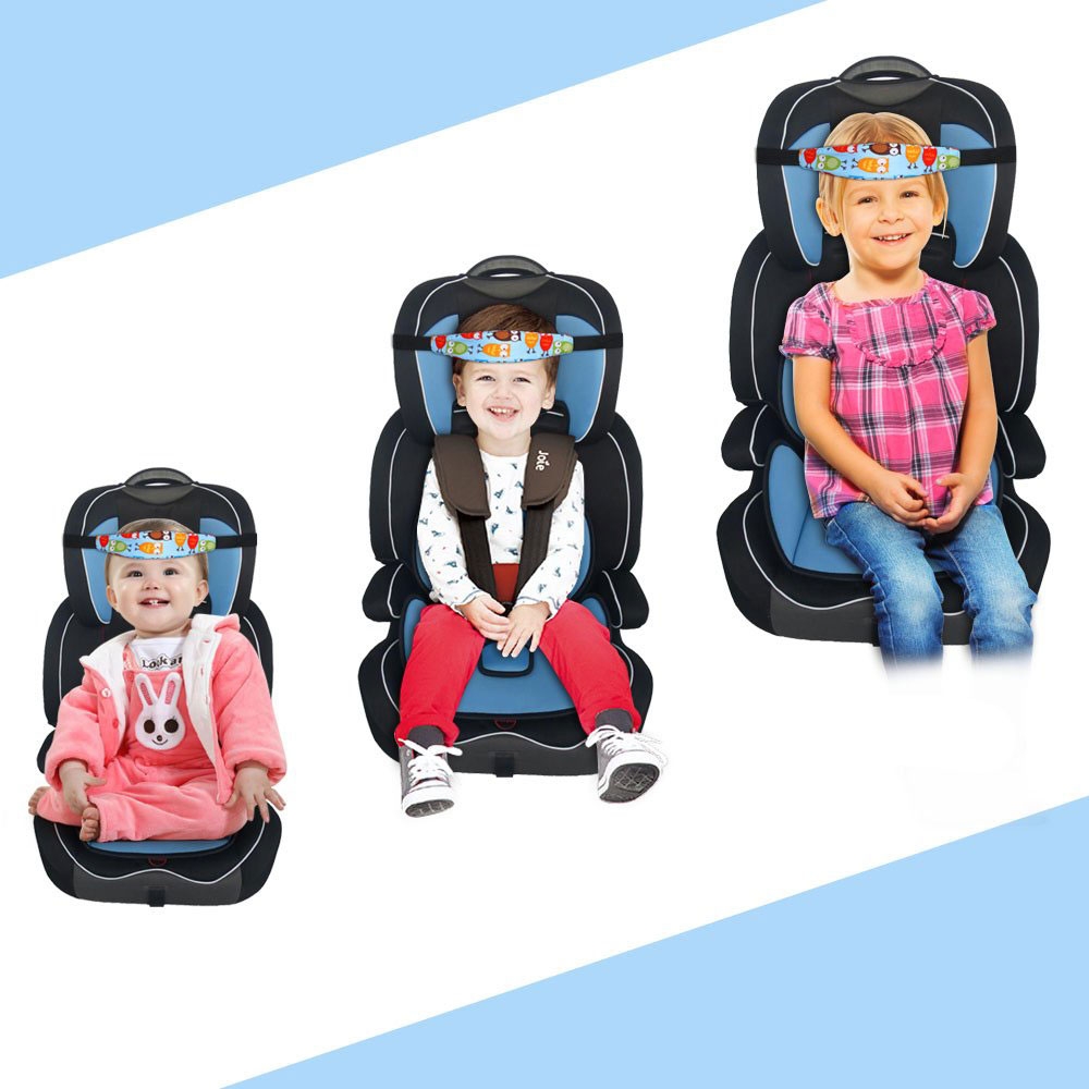 Baby Kopfstütze Kinderwagen Befestigung Kindersitz / Autositz Kopf Halter Band Verstellbar (25.5 - 61.5cm) - Buchstaben